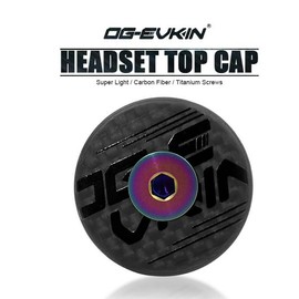 OG-EVKIN HC-001 Lightweight Carbon Head Cap with Titanium Bolts Carbon Fiber Titanium Top Cap M6 Ultra Light 6.2g Bicycle Accessories Hill Climb 1 1/8" (28.6mm) Threadless Headset (Carbon, HC-001)