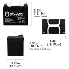 12V 35A Battery for Rascal 265LE 300 301PC 302LE 305309LE 312 314 318 PC 326-2 Pack