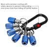 LUEXBOX 1/4 Inch Bit Holder Keychain, Hex Screwdriver Bits Holder