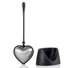 AdHoc Big Heart Tea Filter Black Plastic / Stainless Steel