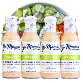 Yo Mama's Foods Keto Italian Dressing and Dip - Pack of (4) - Low Carb, No Sugar, Low Sodium, and Gluten-Free
