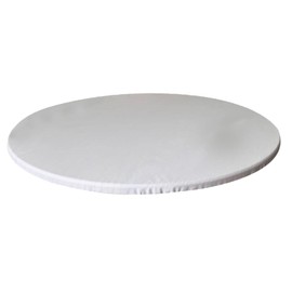 Fenteer Waterproof Non-Slip Round Tablecloth Tablecloth Washable Waterproof Dirt-resistant 120cm, White, 120cm Max