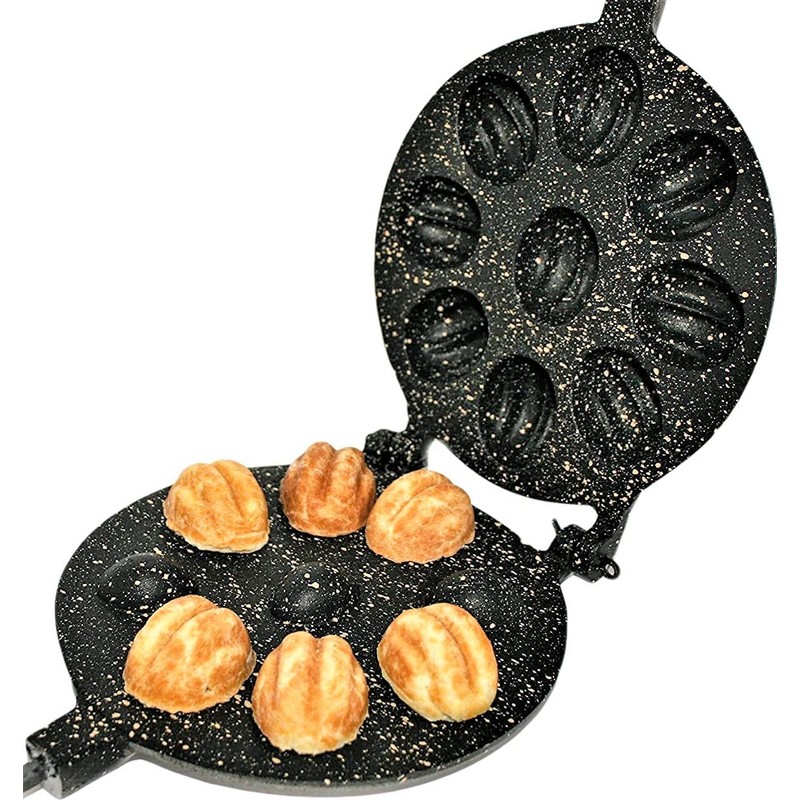 Walnut Cookie Mold Maker - Non-Stick Granite Oreshki Mold -