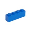 Q-Bricks 663-4x1-250 250 Piece 4x1 Building Bricks Loose Pack, Blue,