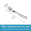 Berglander Dessert Forks Set of 12 Stainless Steel 14 cm Cake Forks for Cocktail, Dessert, Cake, Tea, Fruit, Cheese, Appetizer Small Forks for Party, Hotel, Restaurant, Cafés Dishwasher Safe