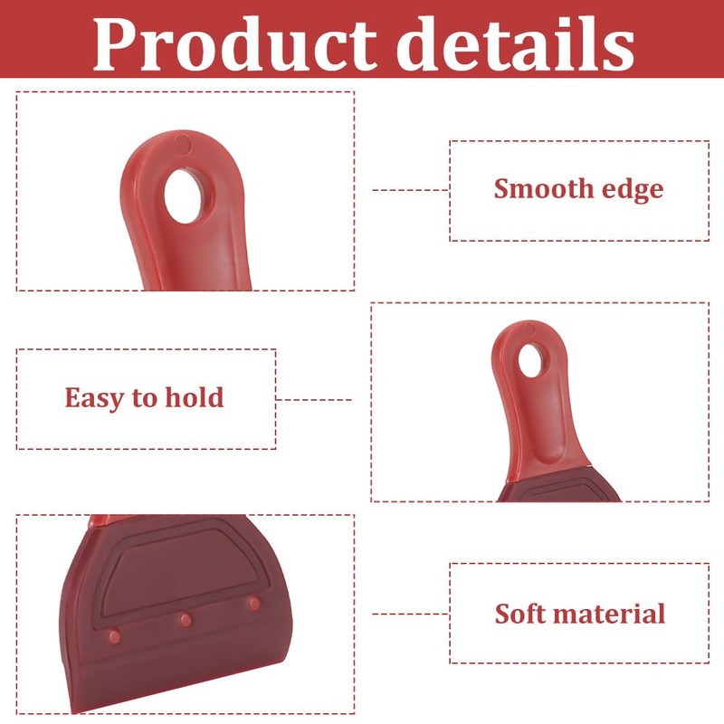 WEBEEDY 4 Pcs Squeegee Rubber Blade Screen Printing Squeegee,Self-Adhesive Screen