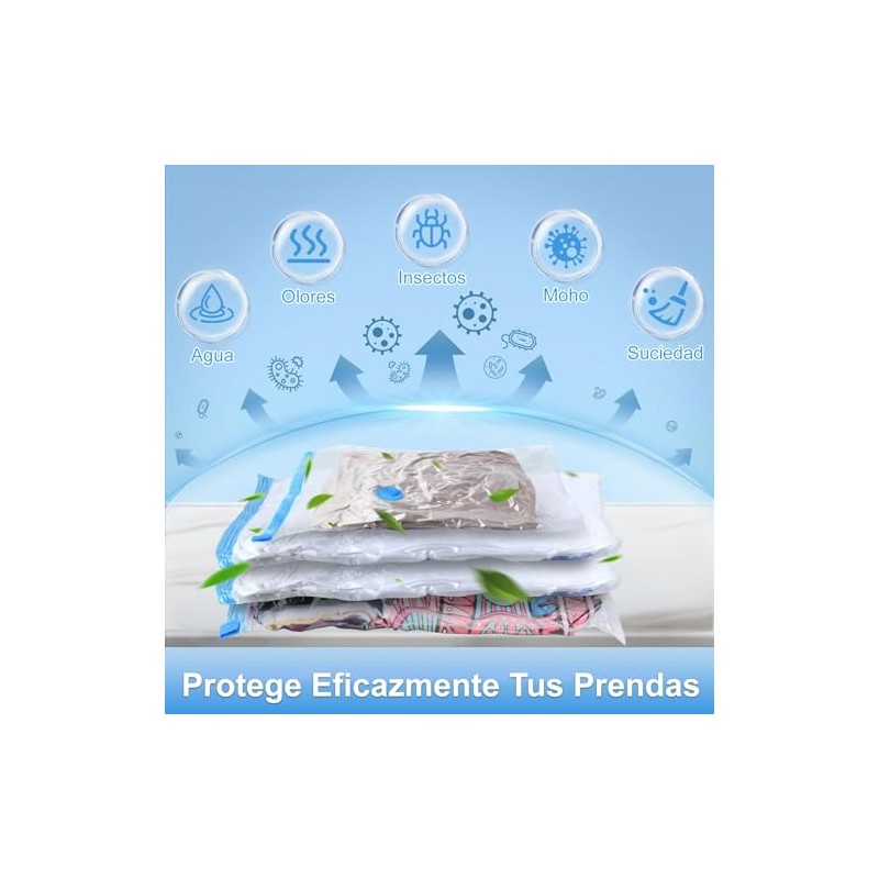 12 PCS Bolsas de Almacenamiento al Vacío con Bomba Eléctrica,