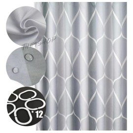 THE9SHOP Cortina De Baño Lavable 180x180cm, Impermeable, Con Ganchos
