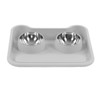 Cat Water Food Bowl 15 Degree Tilt Prevent Spill Stainless