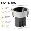 CXWV 3 Inch LED Recessed Downlight,7W Dimmable Anti-Glare Ceiling Light