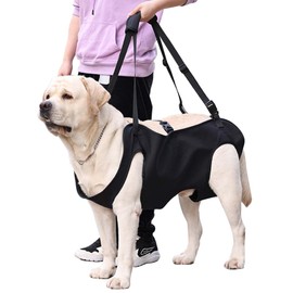Dog Lifting Harness, Pet Support Dog Lift Support for Dogs, Rehabilitation Harness, Mobility Sling for Old, Joint Injuries, Arthritis, Stability Loss Dogs, Black (L)