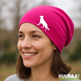 Huuraa Beanie German Shepherd Silhouette Gift German Shepherd Gift Idea, fuchsia, Unit size