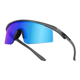 SCVCN Sports Sunglasses, Ultra Lightweight TR90 Frame, Glare Reducing Lens, UV 400 UV Protection, Windproof, Nighttime Compatible, Men's, Women's, Cycling, Climbing, Running, Marathons, Baseball