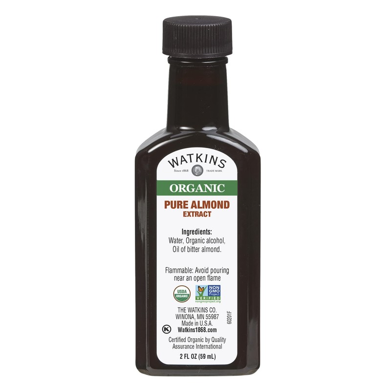 Watkins Organic Almond Extract, No Artificial Colors or Flavors, Kosher,