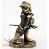 Solid Brass Figurine of sad Cat Puss in Boots Fairy
