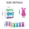 500 PCS Bling Sparkly Easter Bunny Stickers - 1.5'' x