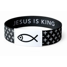 TLOEP Daily Bible Verse Bracelet – Christian Gift for Women & Men | Scan to Read 1000+ Scriptures | Inspirational Bible Verse Bracelets (#1 - Jesus is King)