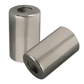 Voguad Smoke Gray Glass Lamp Shade 2 Pack, Industrial Glossier Light Fixture Replacement Glass Cylinder Shade or Globe for Pendant Light Chandelier Wall Sconce, 1 5/8 inch Fitter