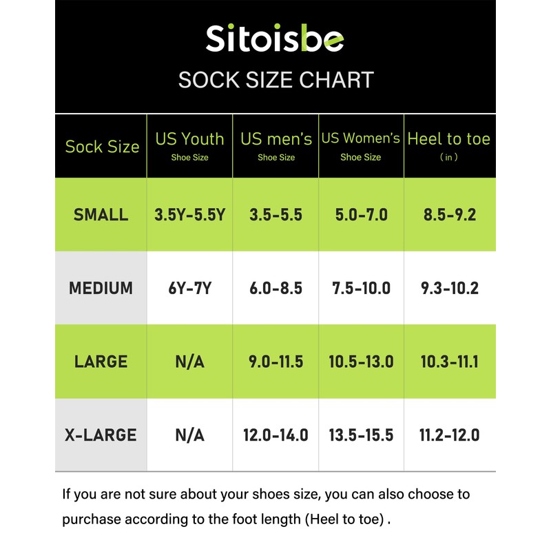 SITOISBE Quarter Compression Socks for Men Women, Cushioned Running Hiking