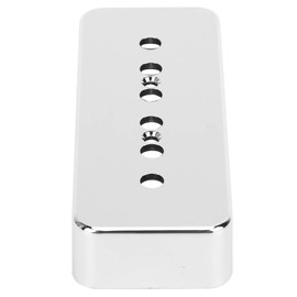 Lazmin112 2Pcs Pickup Cover, Silver Chrome-Plating Brass Humbucker Cover for P90 Soapbar Pickup