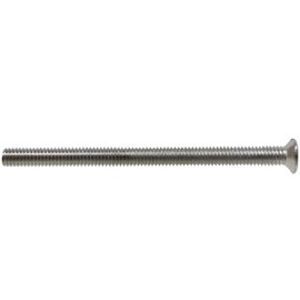 10 x M3.5 Chrome 50mm Long Screws - Flat Slotted Countersunk Head - For Brushed or Polished Chrome Switch and Socket Plates