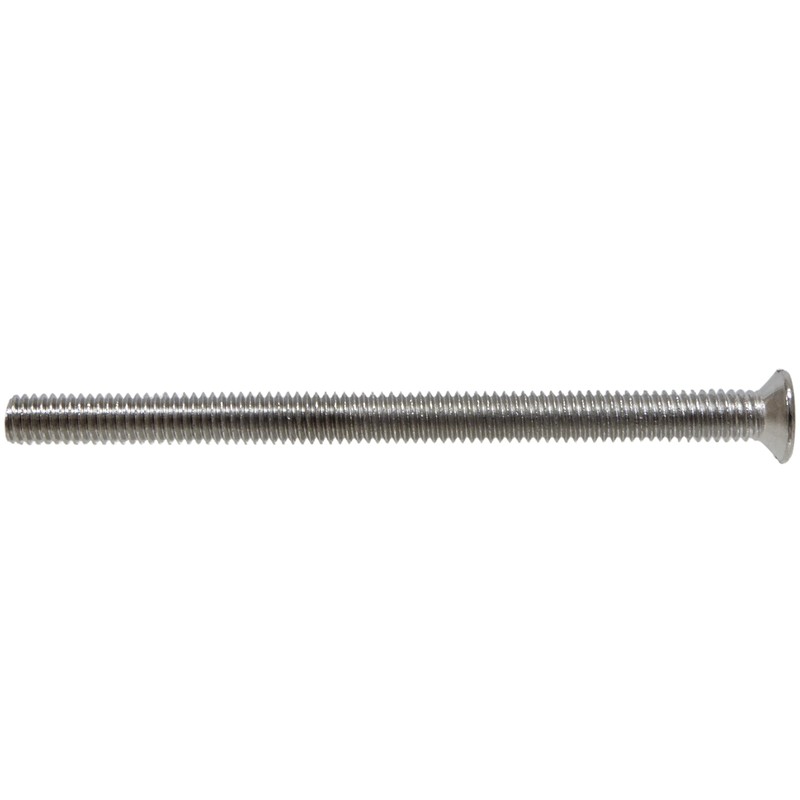 10 x M3.5 Chrome 50mm Long Screws - Flat Slotted