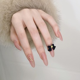 Nail Tip, Pink, Butterfly, Cute, False Nails, Rhinestones, Fashionable, Popular, Nail Parts, Butterfly, Nail Tip, Popular, Cat Eye, Summer Nail Kit, Popular for Beginners (Rose Gold)