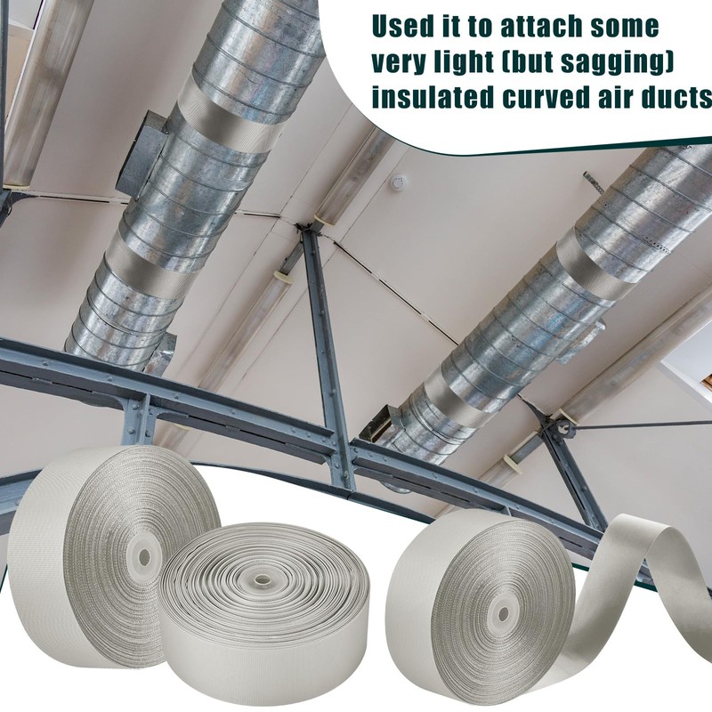 Frienda 2 Rolls Duct Strap Duct Aid Webbing Wide Webbing