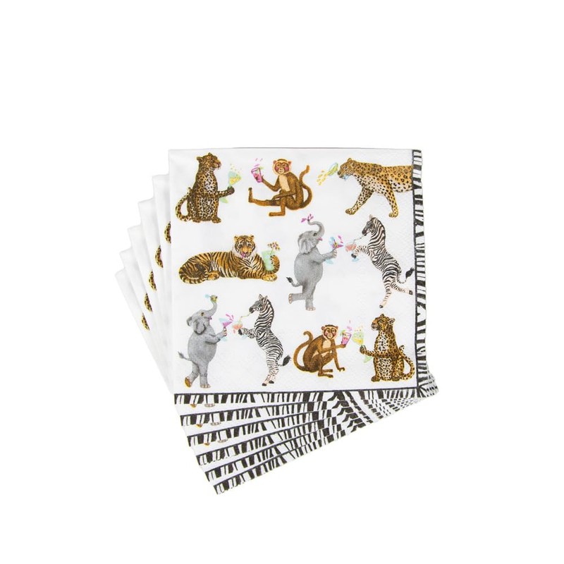 Caspari Cocktails Gone Wild Cocktail Napkins - 20 Per Package