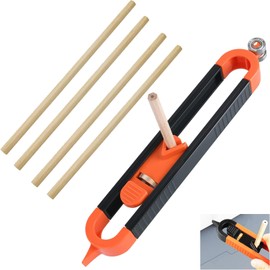 5Pcs Scribe Tool Durable Adjustable Contour Gauge Multi Functional Easy to Use Scribing Tool with Lock for Pencil Scribing Tool for Woodworking Profile Marking Tool for Floor Carpet Tile Laying