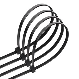 40 x Black Nylon Cable Ties 3.6 x 250 mm Cable Ties Ideal for Holding and Organizing Cables and Objects in The Home and Office