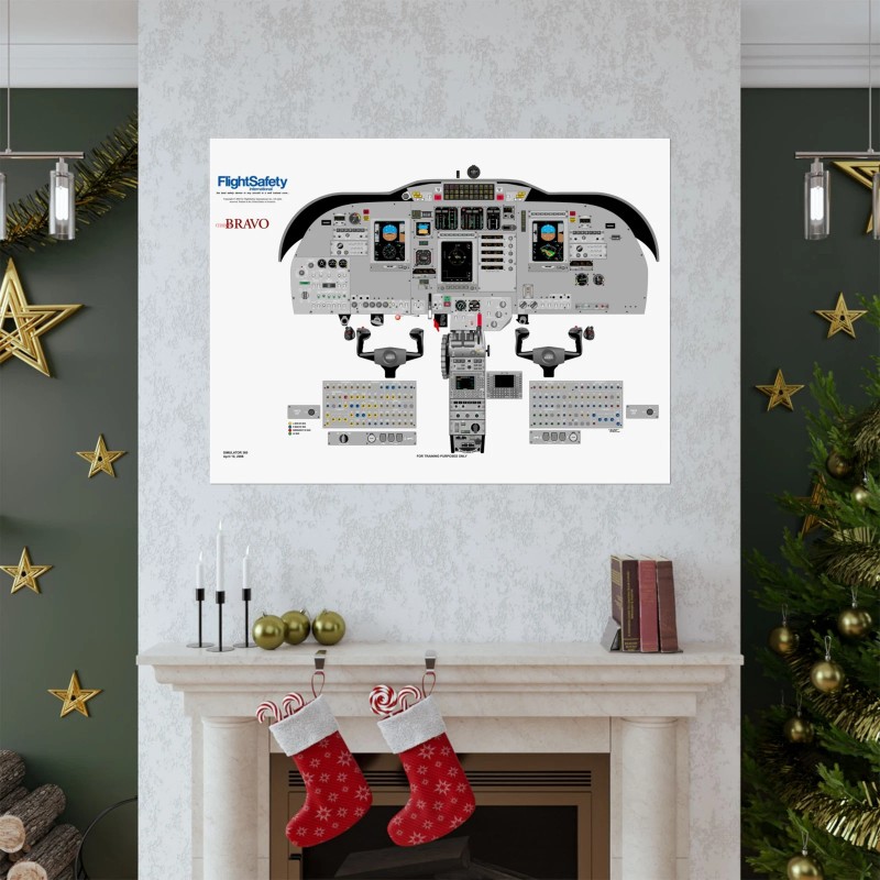 Cucure2016 Cessna Citation Bravo Cockpit Training Poster 36in x 48in