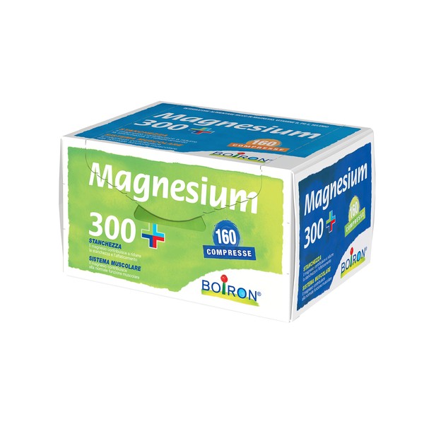 Magnesium and Selenium Supplement - Vitamins B1, B2, B5, B6, B8, B9 B12 E and PP - Magnesium Helps Reduce Tiredness and Fatigue - 160 Tablets of 500mg - Boiron Magnesium 300+