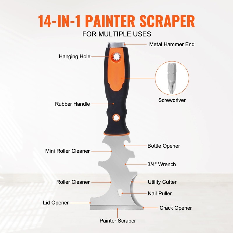 Happybuy Drywall Knife Set, 6 PCS Set Comprising 3"Painter Scraper,