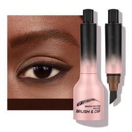 Chocolate Eyebrow Pencil - Liquid Microblading Eyebrow Pen Strokes Easy to Color Long Lasting Quick Drying Natural Shaping Outlining Filling Brow for Beginners for Women Present (#04 Chocolate)