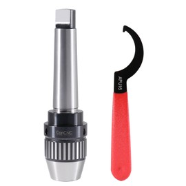 CanCNC Tooling Solutions 1/16-1/2" MT4 Precision Keyless Drill Chuck, Heavy-Duty with Integrated Shank, Titanium Jaws, 0537-1204