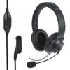 WODASEN Noise Cancelling Overhead Headset with Boom Mic PTT for