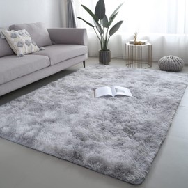 lekeplus Rugs Living Room Large Rugs Bedroom Anti Skid Rug Shaggy Soft Rug for Living Room Bedroom Play Area Kids Room Luxury Decorative(Light grey 80x160cm)