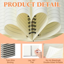 Qilery 6 Pack Small Notebooks A6 Spiral Notepads Little Writing Journals Bulk 4 x 6 Inch Ruled Notebook 100 Sheets Mini Memo Pads for Travel Office School Supplies (Black)