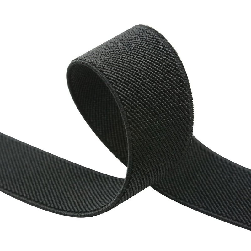 Strafts 1-Inch by 5-Yard Black Colored Double-Side Twill Non-Roll Wowen