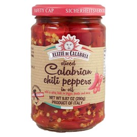 SLICED CALABRIAN CHILI PEPPERS 9.8 oz Jar
