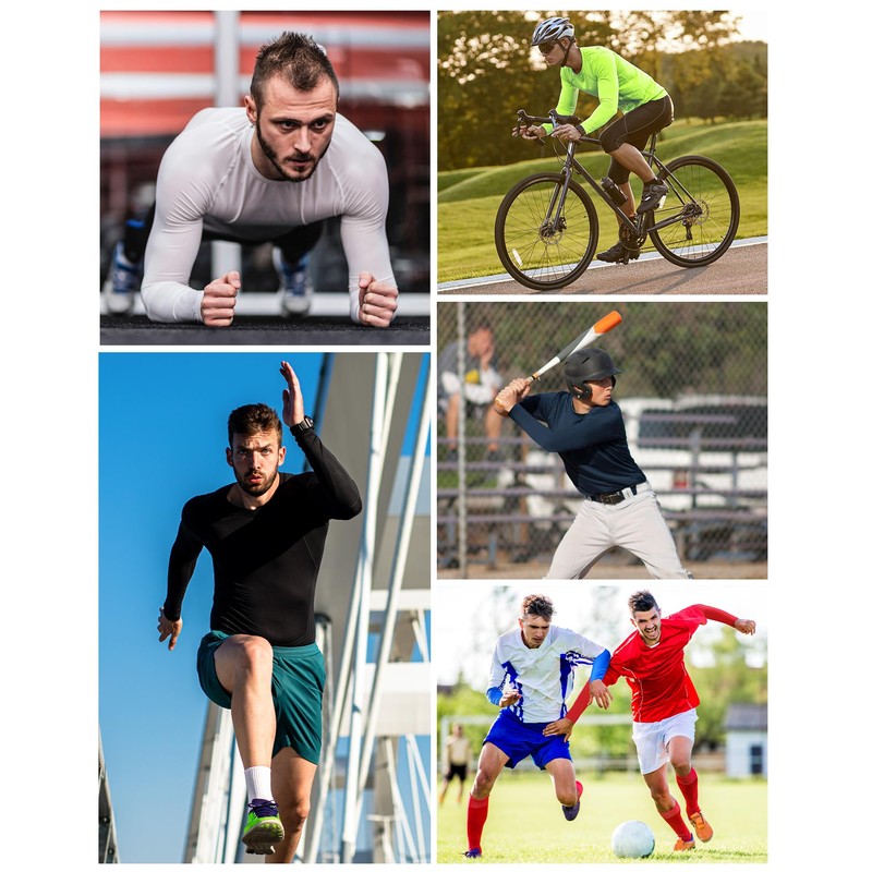 Runhit Long Sleeve Compression Shirts for Men, UPF 50+ Men's