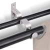 INCREWAY Curtain Rod Bracket, 2pcs Silver Sturdy Adjustable Double Curtain