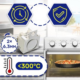 Thermostat for Oven 300°C 10A 250V with Original Code 3570560015 for Electrolux for Zanussi - Made in Italy - Guarantee 10 Years MONTERAL