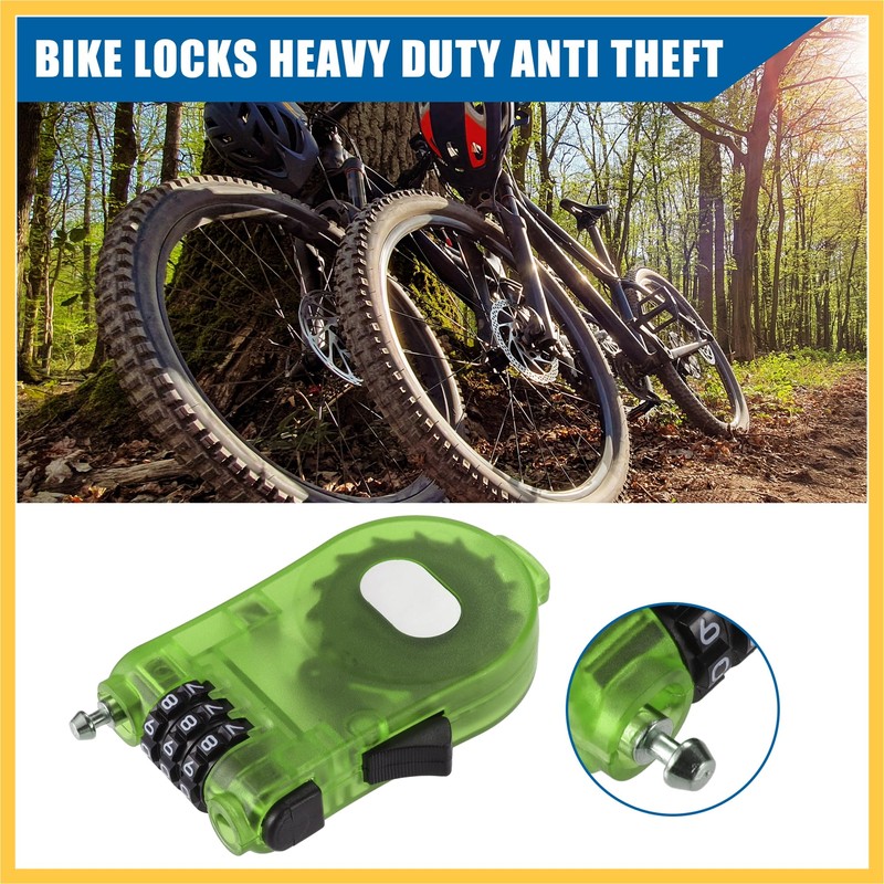 BULLSPANN Bicycle Lock Bicycle Key Wire Lock Keyless Number Lock