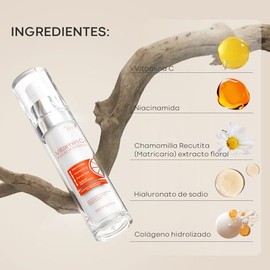 Serum Vitamina C Ácido Hialurónico + Vitamina E | Skin Care | 95% Ingredientes Naturales | Luminosidad,Firmeza y Tono más Uniforme | Suero Hidratante,Anti Edad, Anti Manchas,Tonificador y Reafirmante | 30ml