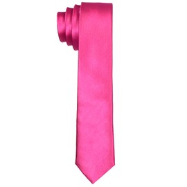 DonDon men's slim tie, 5 cm, plain, matt, shiny and striped. -