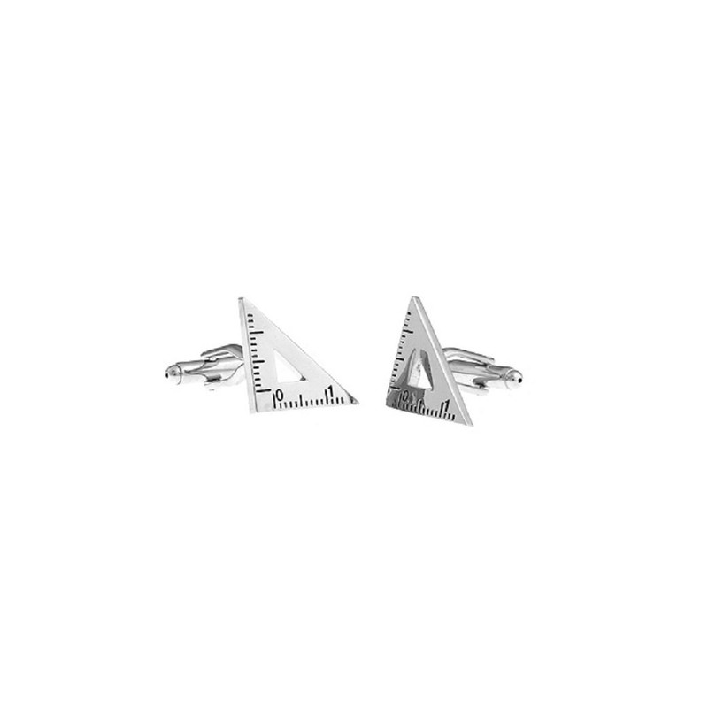 MRCUFF Ruler Triangle Architect Pair Cufflinks in a Presentation Gift
