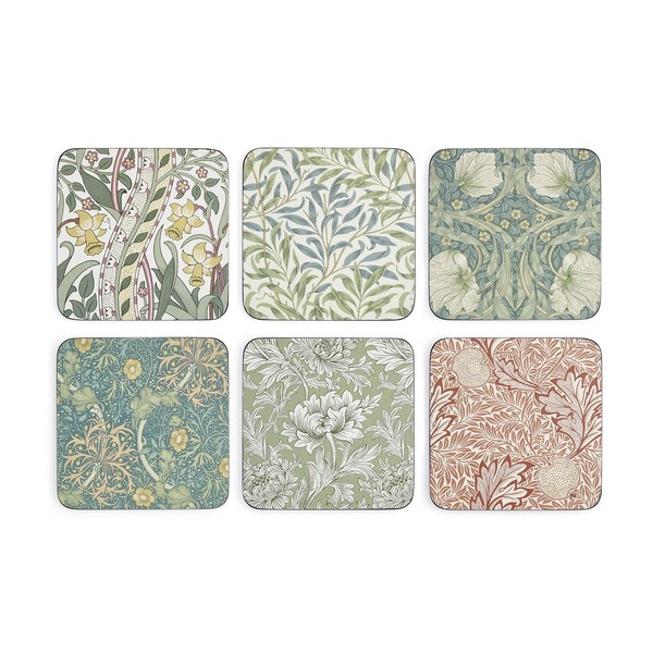 Spode Morris & Co Coasters Set of 6, Multi Coloured,