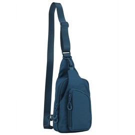 Niumike - Bolso pequeño con correas ajustables para el pecho, mochila diaria para mujeres y hombres, viajes al aire última intervensión, senderismo, Azul, Small